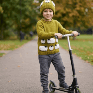 Knitting Pattern-Sheep Sweater and Hat, 2-10 years, Aran
