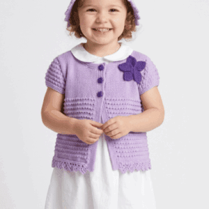 Knitting Pattern-Summer Sun Hat and Jacket, 0-7 years, DK