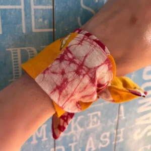 Wrap wrist scarf upcycled bracelet