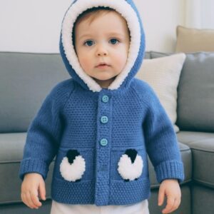 Knitting Pattern-Sheep Hoodie, 0-8 years, DK