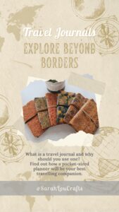 A collection of six eco-friendly Traveller's Notebooks with cork-based covers. The graphic highlights the organic textures and modular design of these sustainable journals, perfect for travel journaling and planning.