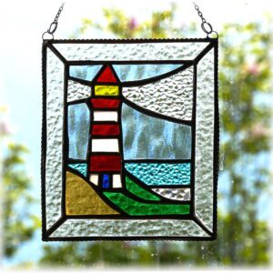 Lighthouse Picture Suncatcher Stained Glass